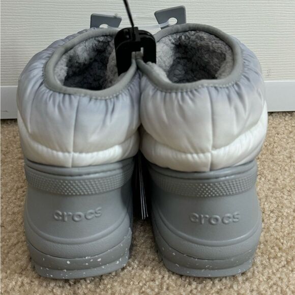 CROCS Gray and White Ankle Booties - Picture 6 of 13